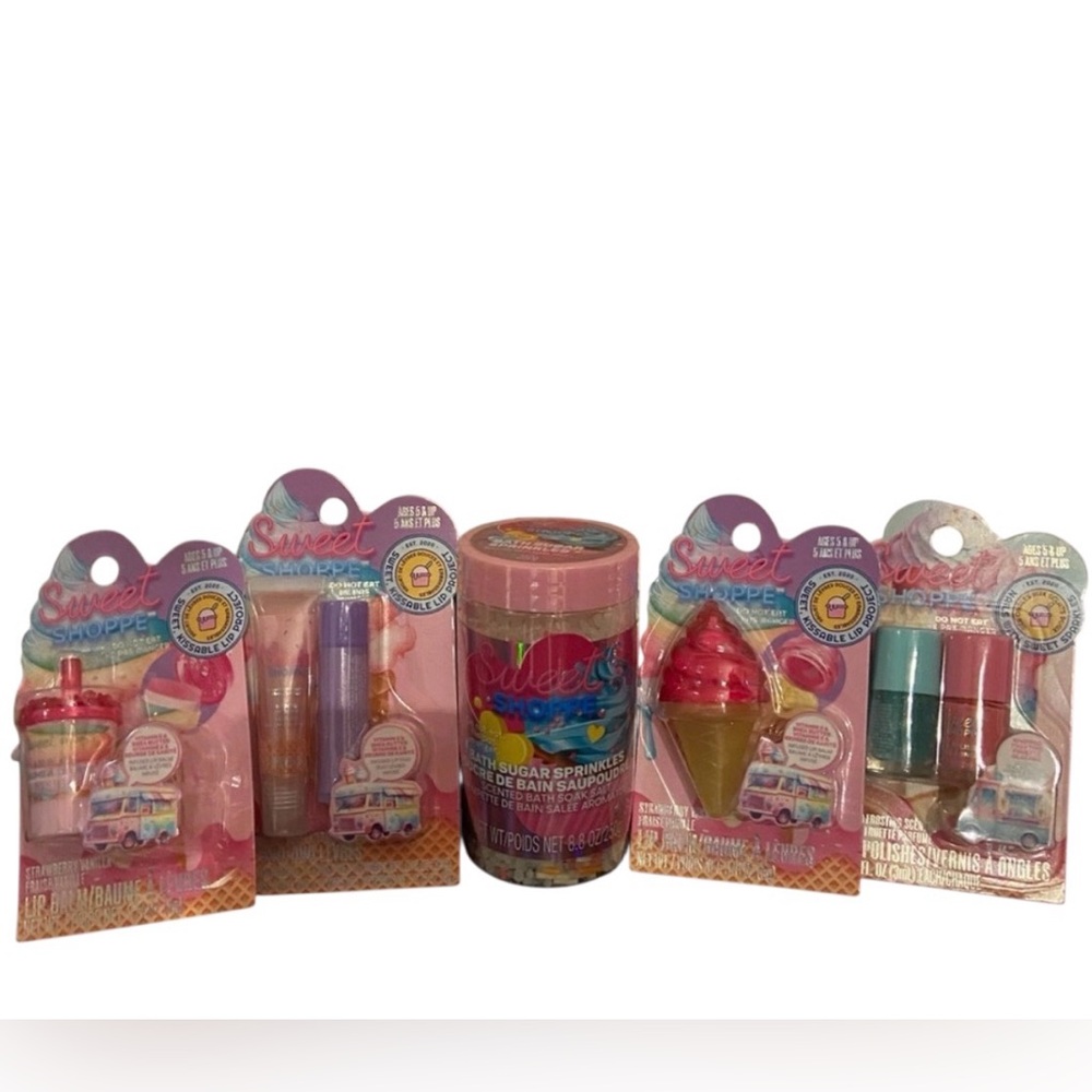 Sweet Shoppe Lip Balm and Nail 💅 Polish  🍬 5pc Set